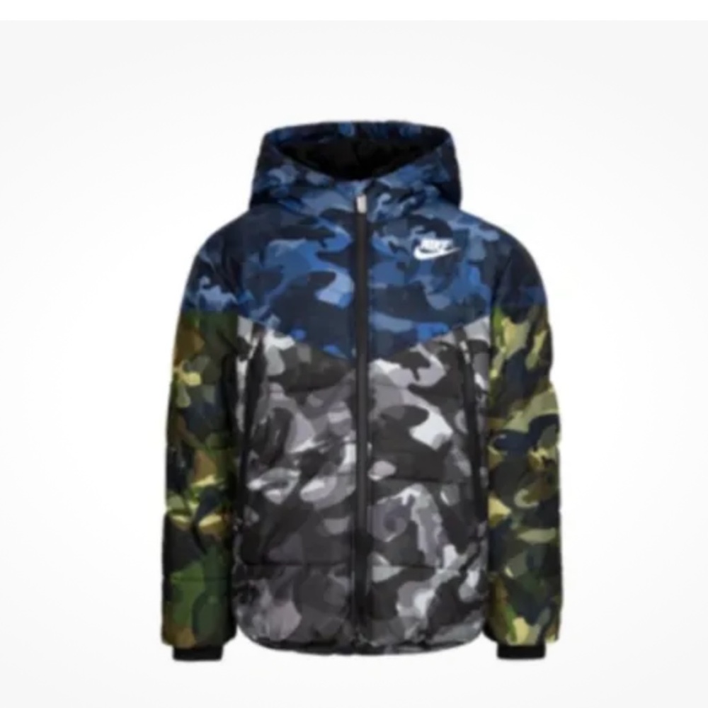 Nike Camouflage Camo patchwork puffer  jacket Toddler boy  2T